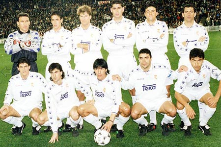 Real Madrid 93-94 White Retro Soccer Jersey Shirt - Click Image to Close